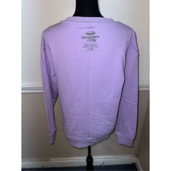 Strangers Only Purple Sweatshirt Size Medium - Picture 3 of 6